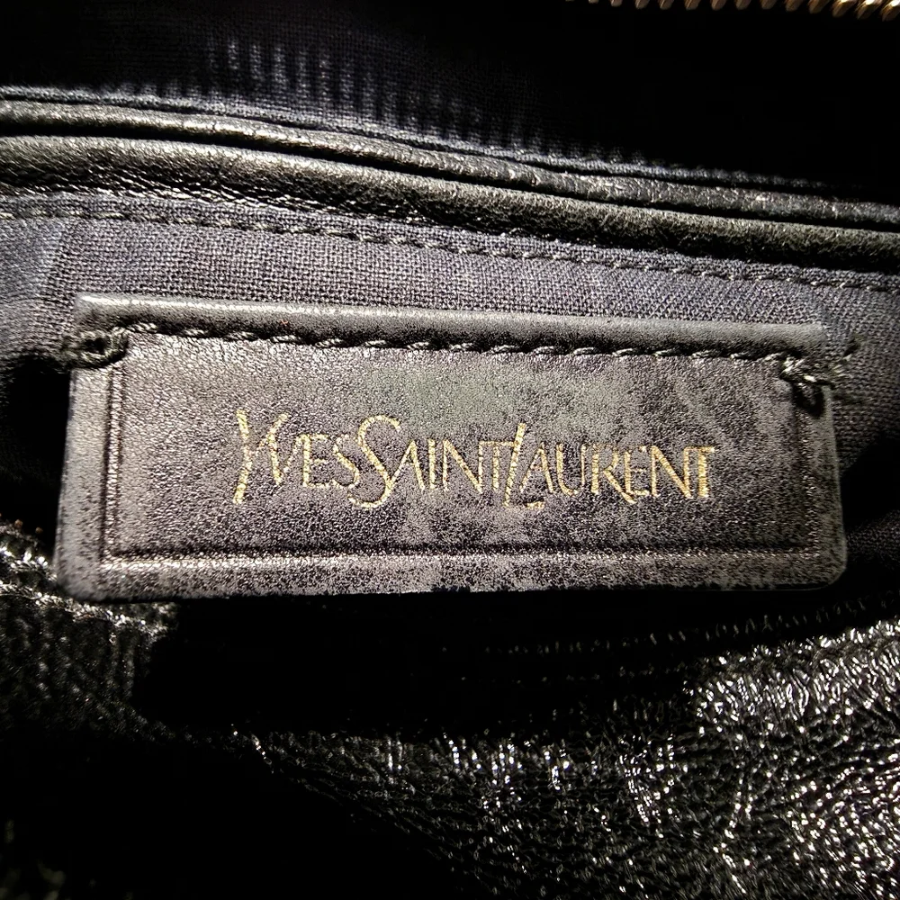 Yves Saint Laurent Black Patent Leather Satchel